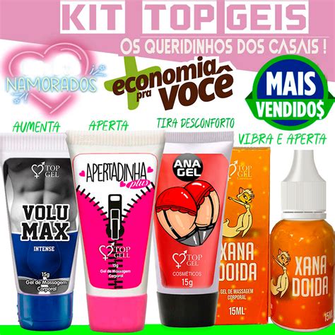 Kit Sex Shop Completo Os Top Geis Eróticos Queridinhos Dos Casais