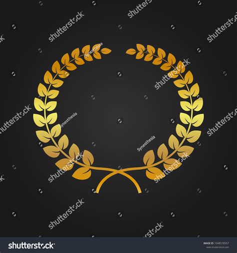 Vector Gold Laurel Wreath Royalty Free Stock Vector 1048578557