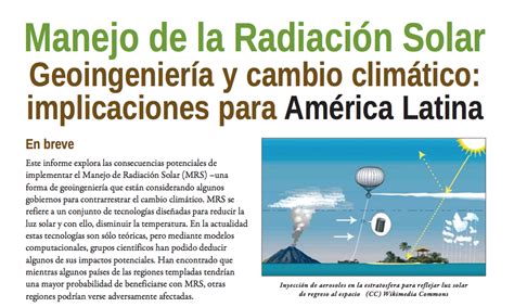 Manejo De La Radiaci N Solar Monitor De Geoingenier A