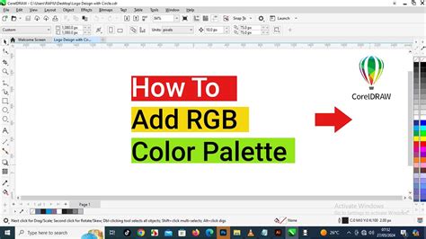 How To Add RGB Color Palette In CorelDRAW YouTube