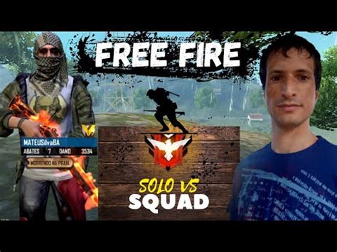 Free Fire Ep Peguei Mestre Jogando Somente Solo Vs Squad Ranked