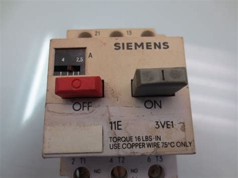 Siemens Motor Starter 3ve1010 2j 25 4 Amp Ebay