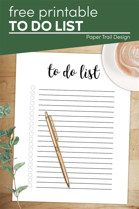 Free Printable To Do List Template - Paper Trail Design