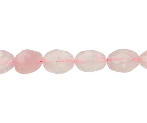 Rose Quartz Faceted Egg Nugget Gemstone Beads Mm Strand My Beads