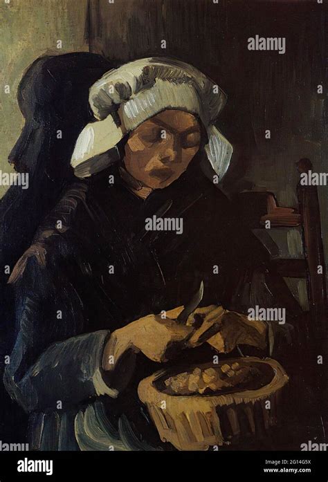 Vincent Van Gogh Peasant Woman Peeling Potatoes 1885 Stock Photo Alamy