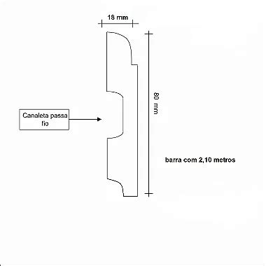 Rodapé MDF Ultra Duratex Clean 08cm Carv Munique LigPisos LigPisos