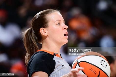 Referee Dannica Mosher Calls Out During The Game Between The News