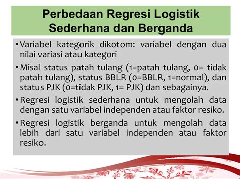 Bab Analisis Regresi Logistik Sederhana Dengan Spss Ppt