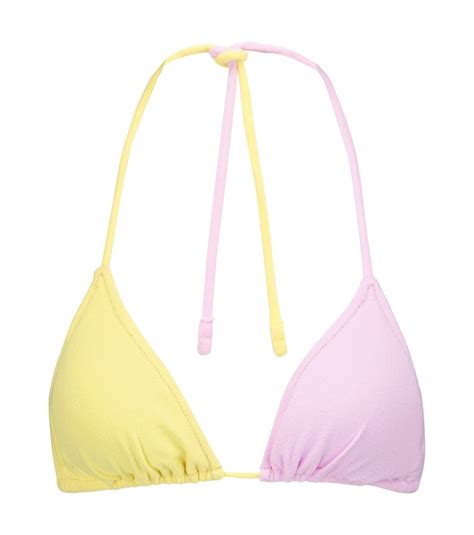 Buy REINA OLGA Maia Triangle Bikini Top Pink At 40 Off Editorialist