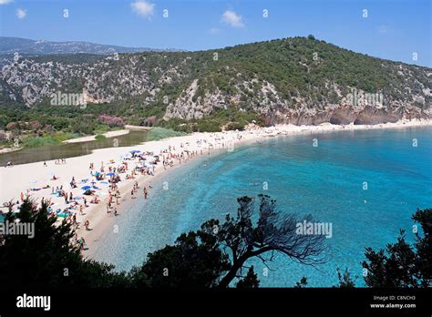 Italy Sardinia Golfo Di Orosei Cala Luna Beach Stock Photo Alamy