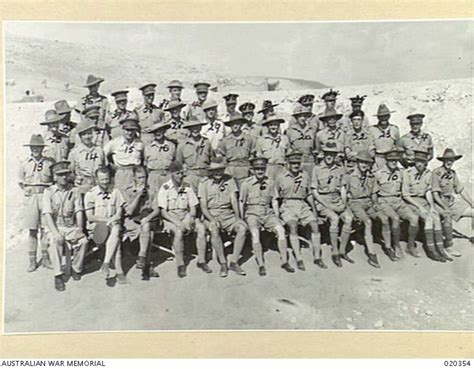 An Official Group Portrait At Headquarters 9th Division Tobruk From