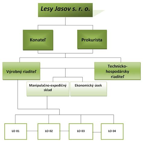 Organizačná štruktúra Lesy Jasov s r o