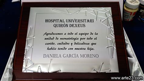 Placas Conmemorativas Para Homenajes Agradecimientos