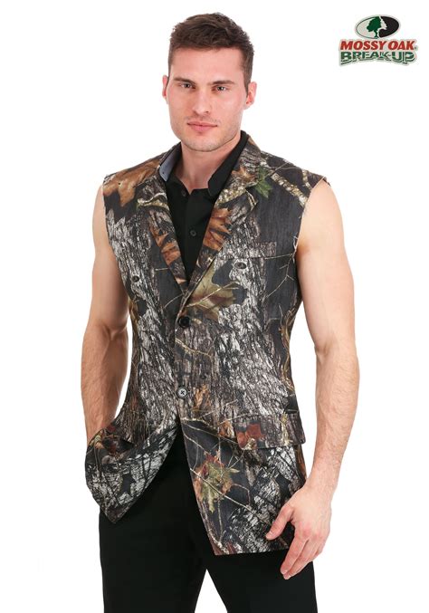 Mossy Oak Plus Size Sleeveless Tuxedo Jacket For Men