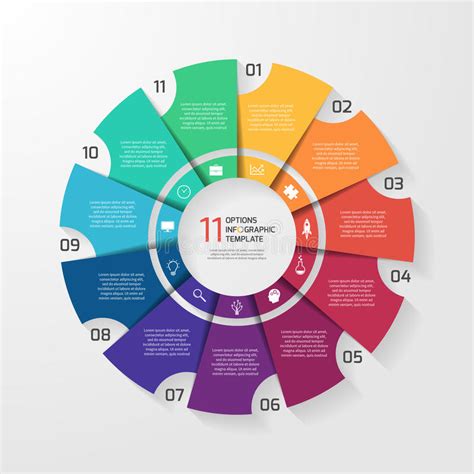 Vector Infographic Schablone Des Kreises Für Diagramme Diagramme