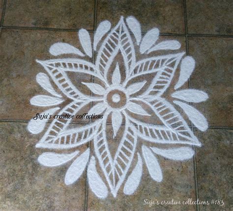 Suja's Creative Collections: Flower Kolam Designs