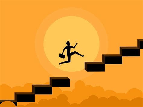 Businessman Jumping Over Gaps On Stairs 41145672 Vector Art At Vecteezy