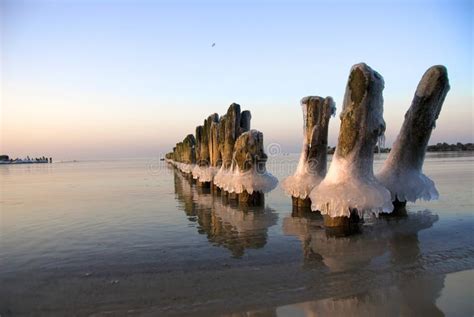 The Winter At The Seaside Stock Image Image Of Calm 12596519