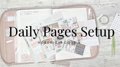 Hobonichi Cousin Daily Pages Setup Feat Planning City Youtube