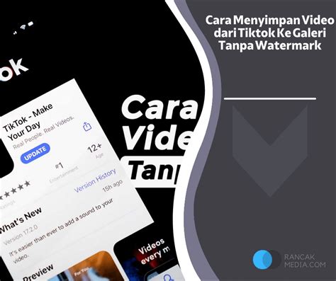 Cara Menyimpan Video Dari Tiktok Ke Galeri Tanpa Watermark