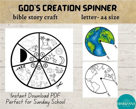 Gods 7 Days Creation Sunday School Craft Bible Story Activities For