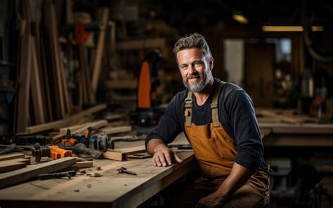 Premium AI Image | Creative artisan wood crafting