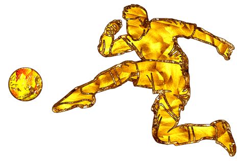 Football Player Kicking A Ball Icon Png