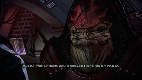 Mass Effect Legendary Edition Wrex Female Krogan Have A Temper Youtube