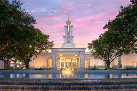 San Antonio Temple Fountain Sunset - LDS Temple Pictures