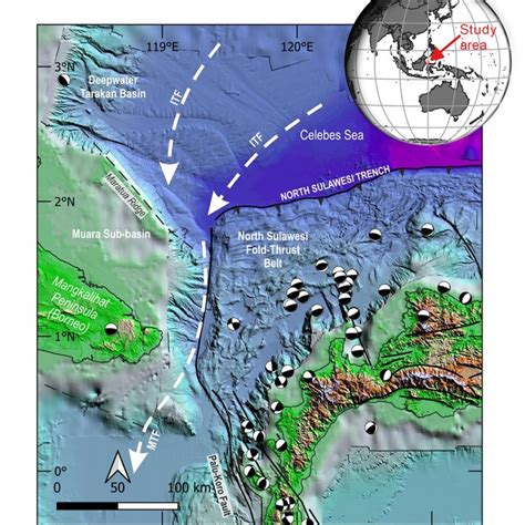 Combined Dem From Srtm Map With A Shaded Relief Map Of Multibeam