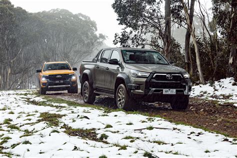 Ford Ranger Wildtrak Vs Toyota Hilux Rogue Comparison Review