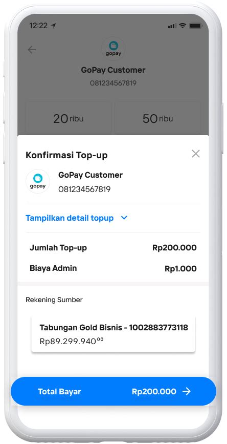 Cara Top Up Gopay Lewat Livin By Mandiri