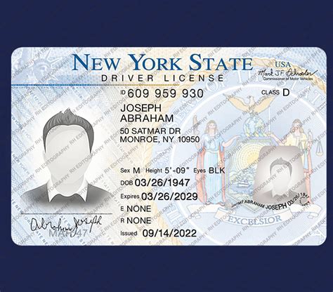 New York Driving License Psd Template Rh Editography