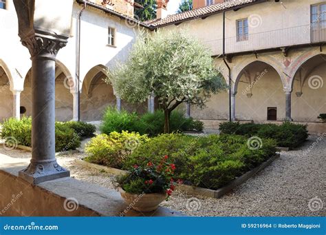 Medieval Cloister Saluzzo Italy Stock Photo Image Of Meditative