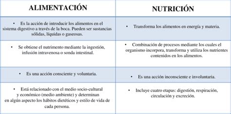 Cuadros Comparativos Alimentaci N Y Nutrici N Descargar