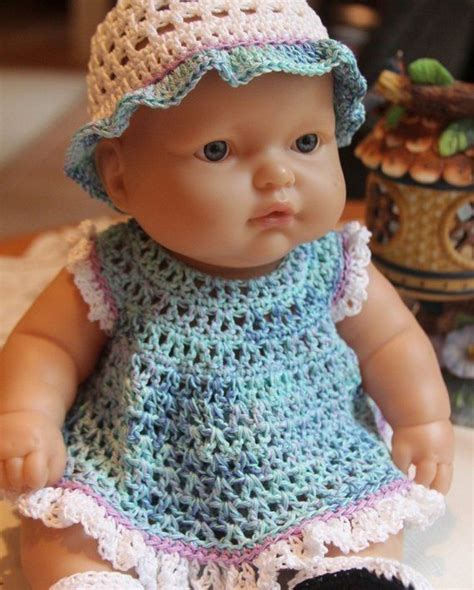 Pdf Pattern Crochet Inch Berenguer Doll Thread Yarn Dress Set