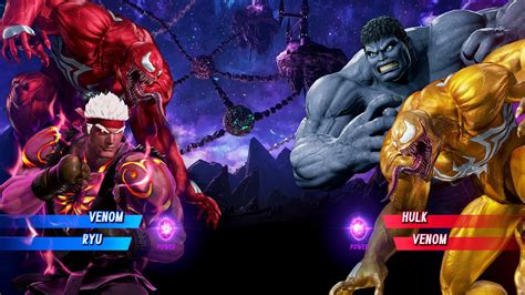 Red Venom Evil Ryu Vs Grey Hulk Yellow Venom Very Hard Marvel