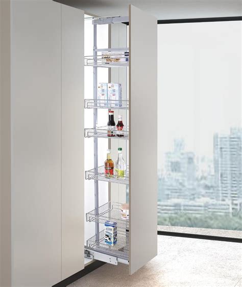 Kitchen Cabinet Storage Tall Larder Pull Out Basket Tall Larder And