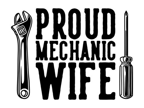 Proud Mechanic Wife Layered Cricut Design Cut File Svg Png  Eps Ai