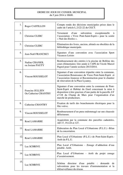 Calam O Conseil Municipal Du Juin