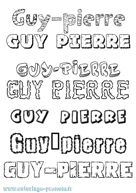 Coloriage Du Prénom Guy Pierre à Imprimer Ou Télécharger Facilement