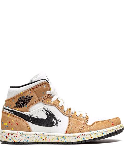 Ringenshops Shop Jordan Air Jordan 1 Mid Brushstroke Sneakers With