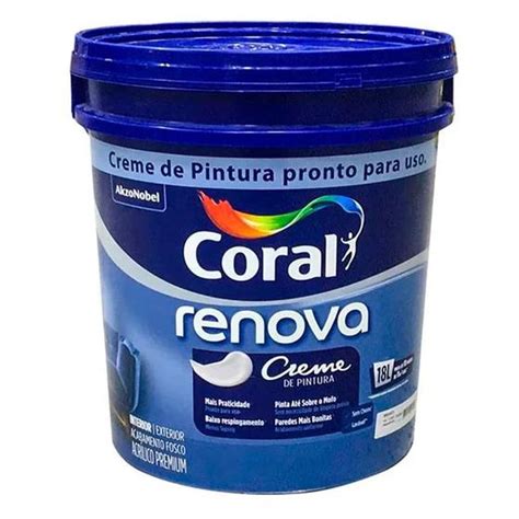 Tinta Renova Fosco Paredes Tetos Branco L Balde Coral No Magalu