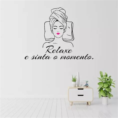 Adesivo De Parede Est Tica Frase Relaxe E Sinta O Momento