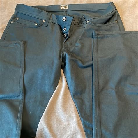 Naked Famous Weirdguy Petrol Selvedge Chino Size 38 Gem