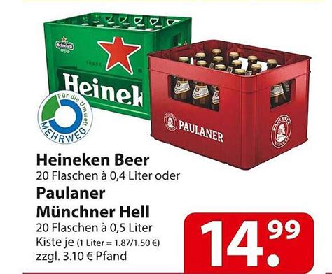 Heineken Beer Oder Paulaner Münchner Hell Angebot bei Famila