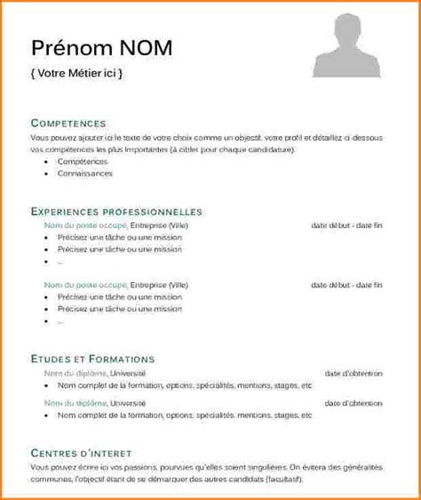 Exemple De Cv En Francais Pour Adolescent Laboite Cv Fr