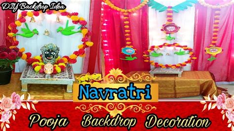 Easy Navratri Decoration Ideas At Home Traditional Backdrop