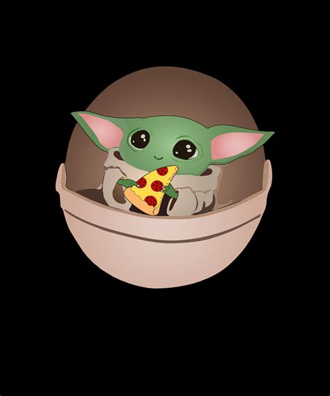 Pizza Shirt Mandalorian Baby Yoda Shirt Digital Art By Khue Trung Pixels