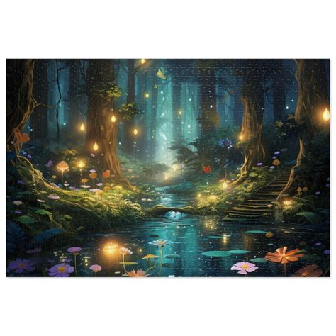 Enchanted Magical Forest Jigsaw Puzzle Choose From 30 To 1000 Pieces